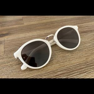 Madewell White Layton Sunglasses